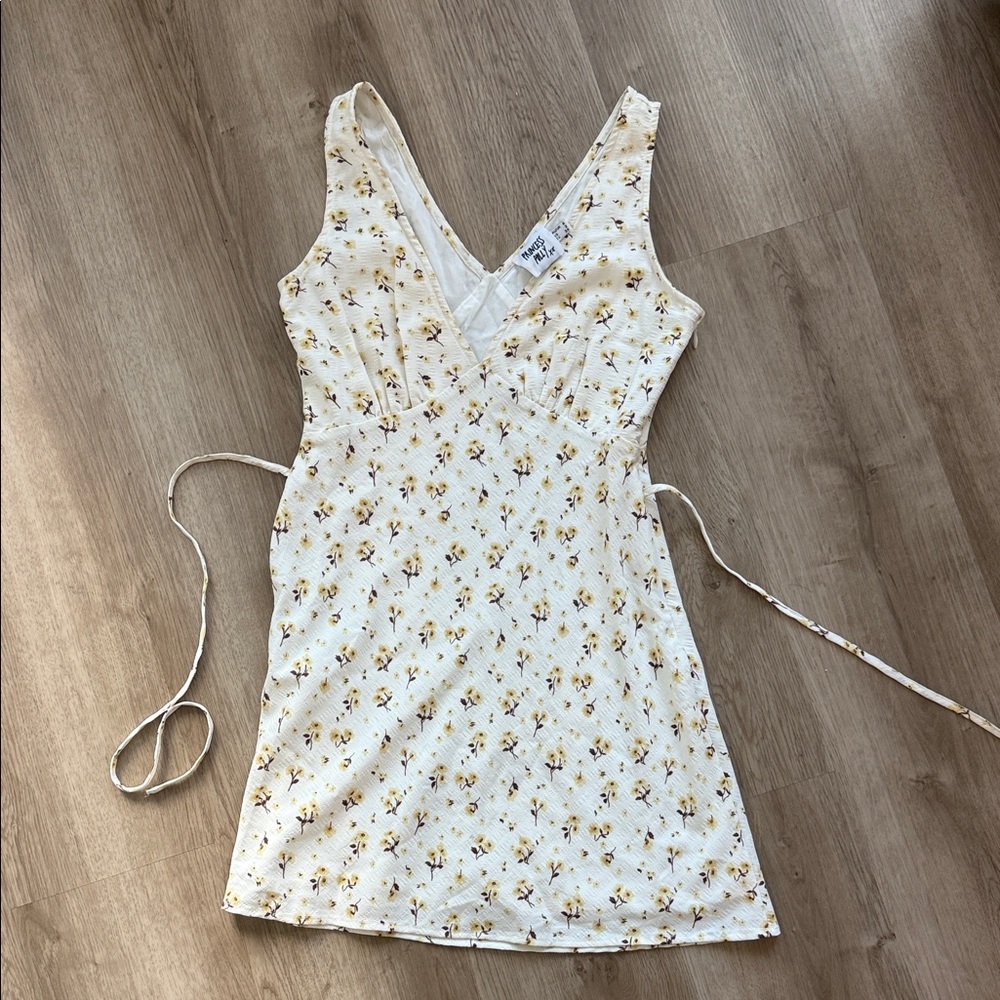 Princess Polly Cream Floral Mini Dress